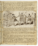 135579 Afbeelding van een pagina met een tekening van een scene uit de opera Euryanthe van Carl Maria von Weber, op 25 ...
